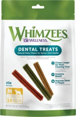 Whimzees Vegetarian Dental Chews For Dogs -Pet Sales Store whimzeesmedium