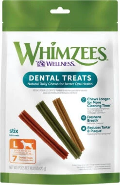 Whimzees Vegetarian Dental Chews For Dogs -Pet Sales Store whimzeesstickslarge