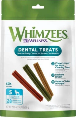 Whimzees Vegetarian Dental Chews For Dogs -Pet Sales Store whimzeesstickssmall